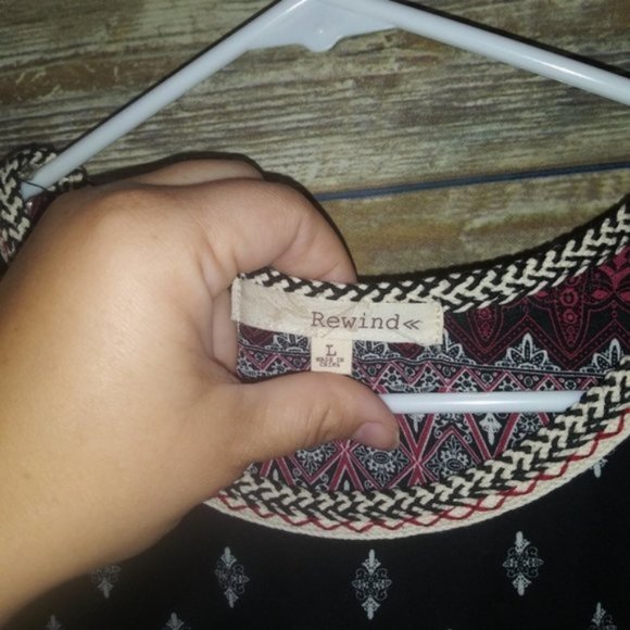 ⬇️ Rewind Boho Aztec Pattern Blouse LARGE - Picture 8 of 9